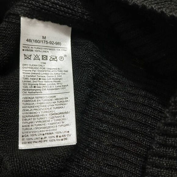 Banana republic womens medium 100% linen knit stretch boxy spring summer top - Picture 6 of 7